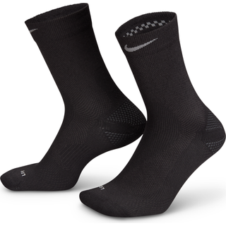 Nike Fast Lightweight Crew Running Socks - Black, Grey, Size 46-50 - black