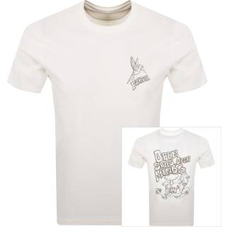 Farah Normanton Graphic T Shirt Ecru