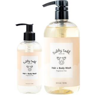 TUBBY TODD Hair + Body Wash - Babyshampoo og Body Wash - Sknsom naturlig baby til nyfdte babyer og smbrn - Ikke-giftig og allergivenlig - Par