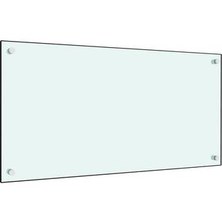 Stænkplade Hærdet Glas - 1 / Hvid / 80 x 40 cm