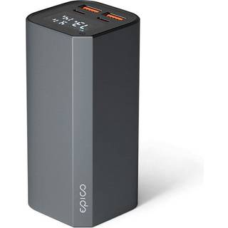 Epico Aluminium Powerbank m. 100W - 20.000 mAh -  2 x USB-A - 2 x USB-C - Grå