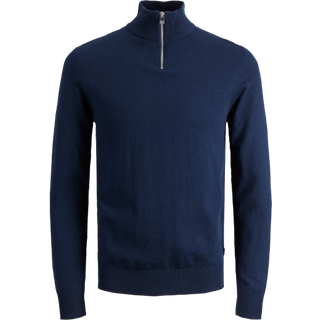 Jack & Jones Emil strik half zip navy