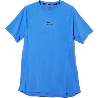 Kortærmet Nike Pro Dri-FIT-træningsoverdel til mænd - blå - XXL