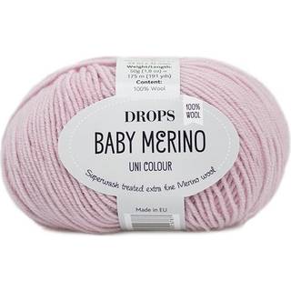 DROPS BABY Merino 54 Pudderrosa (Uni Colour) Indhold: 100% extra fine Merino uld Garngruppe: A (23 - 26 masker) / 5 ply / sport Vægt/længde: 50 gram = ca. 175 meter Anbefalede pinde: 3 mm Strikkefasthed: 10 x 10 cm = 24 m x 32 p Maskinvask, Finvask 40ºC / Brug aldrig skyllemiddel / Tørres fladt.