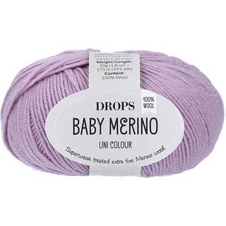 DROPS BABY Merino 60 Lavendelfrost (Uni Colour) Indhold: 100% extra fine Merino uld Garngruppe: A (23 - 26 masker) / 5 ply / sport Vægt/længde: 50 gram = ca. 175 meter Anbefalede pinde: 3 mm Strikkefasthed: 10 x 10 cm = 24 m x 32 p Maskinvask, Finvask 40ºC / Brug aldrig skyllemiddel / Tørres fladt.