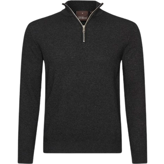 Oscar Jacobson Patton Wool Half-Zip Grey
