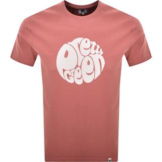 Pretty Green Gillespie Logo T Shirt Ruby Pink