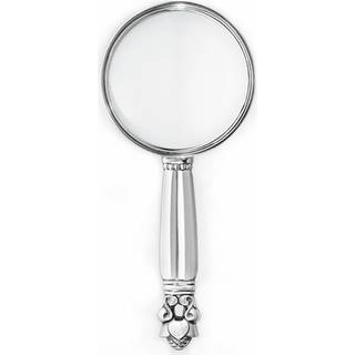 KONGE forstørrelsesglas, Georg Jensen, Sterlingsølv / Forstørrelsesglas / Tekstil