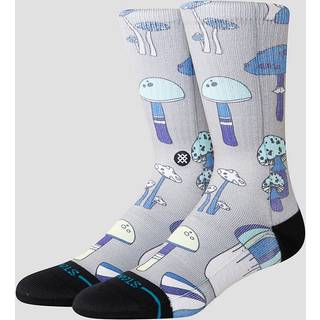 Stance Microbial Crew Socks - M - stringgrey