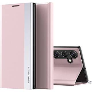 Flip-etui med stativ og sleep-funktion til Samsung Galaxy S25+ - Pink