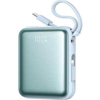 Joyroom 22.5W Powerbank 10000mAh Hurtigopladning med Dobbelte Kabler - Blå