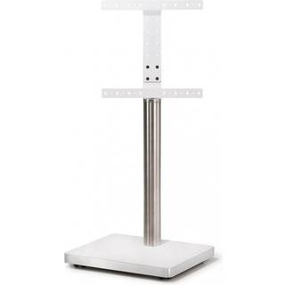 Bülow BS15 Stand TV Møbel - Hvid Silver, Silver rør