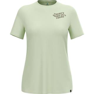 Odlo Women's There's More Merino 160 T-Shirt Crew S/S Merino-shirt Damer størrelse L farve grøn
