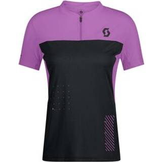 Scott Women's Tee Trail Vertic Zip S/S Cykeljersey Damer størrelse XS farve sort