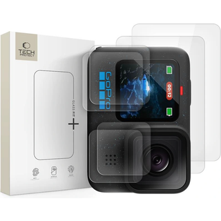Tech-Protect Glass Fit+ 2-pak hærdet glas til GoPro Hero 9 / 10 / 11 / 12 - transparent.