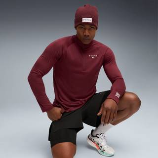 Men&#39;s Puma x HYROX Quarter-Zip Top, Red, Size XS, Clothing - Ruby Shimmer - XS