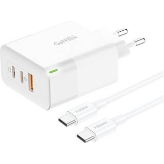 Foneng GAN65 USB-A USB-C USB-C GAN65 2.4A 65W (white) Power Charger