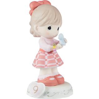 Precious Moments 154036B vokser i ynde Alder 9 Brunette pige figur - Multi farve