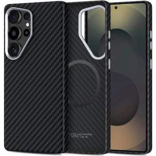 Samsung Galaxy S25 Ultra Tech-Protect Ion Carbon Plast Cover - MagSafe-kompatibel - Sort / sølv