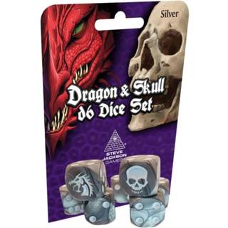 Dragon & Skull Dice Pack Silver af Steve Jackson Games