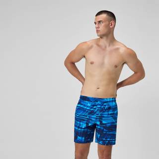 Men's Printed 18'' Redondo Edge Swim Shorts Blue