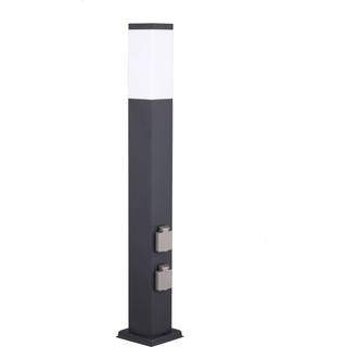Vejlampe 400166140, højde 80 cm, V2A, antracit, 2 udtag