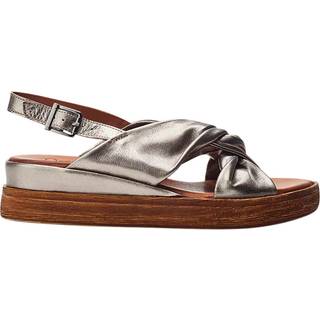 Moda in Pelle Moda in Pelle Grey Twisted Feature Leather Wedge Sandals