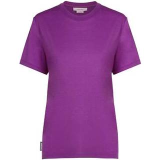 Icebreaker Women's Merino 150 Tech Lite III S/S Relaxed Merino-shirt Damer størrelse S farve lilla
