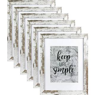 Kennethan 11x14 Billedramme r?dne hvide 6 stk i 1 s?t 11x14 ramme kan vise 8x10 billede med mat eller 11x14 uden m?tten p? v?ggen