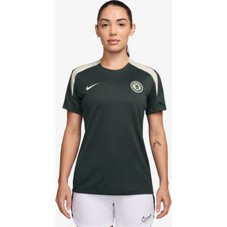 Kortærmet Chelsea FC Strike Nike Dri-FIT-fodboldtrøje til kvinder - grøn - M (EU 40-42)