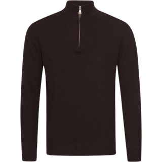Oscar Jacobson - Regular Fit Half Zip Trøje Uld-Kashmir - størrelse S - Herre