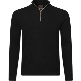 Oscar Jacobson Patton Wool/Cashmere Half Zip Black