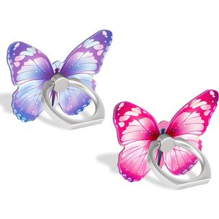 Bf2jk mobiltelefon sommerfugl fingerring indehaver 360 grader