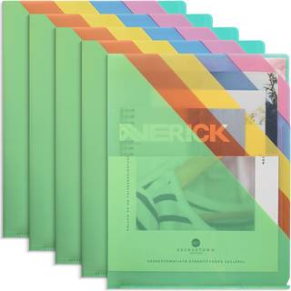 Mr. Pen- 5-lommer mappe 5 pakke forskellige farver bogstavstørrelse farvede filmapper brevfilmapper farve mapper kontor mapper kontorartikler fil