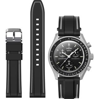 STANCHEV BANDS FOR MOONSWATCH Watch Soft Silicone Strap kompatibel med Omega X Swatch Moonswatch Speedmaster 20mm Watch Quick Release Vandt?t uds