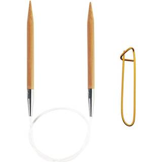 Chiaogoo Bambus Patina 24 tommer (61 cm) Cirkulære strikning nåle USA Størrelse 15 (10 mm) 2024-15 med stingholder