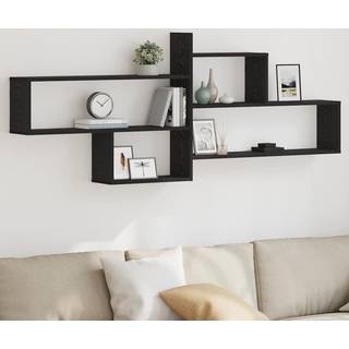 Væghylde 167,5X18X68 Cm Konstrueret Træ - Sort eg