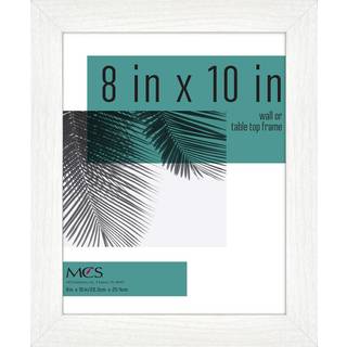 MCS Studio Gallery 8x10 Billedramme Hvid Woodgrain Vertical & Horizontal Wall Hanging & Easelch til Tapletop Display Rectangle Photo Frame til fo