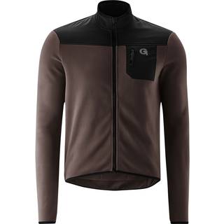 Gonso Chisone L/S Full Zip Cykeljersey Herrer størrelse 3XL farve sort/brun