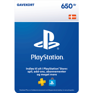 PlayStation Gavekort 650 kr | PlayStation Store Gavekort | PSN Gavekort
