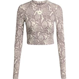adidas by Stella McCartney Training langærmet crop-printet - Almond Milk-Smc / Charcoal - XS