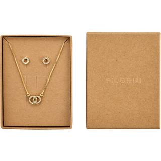 Pilgrim HARLAN gavesæt, halskæde og øreringe, guldbelagt