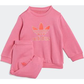 adidas originals adidas Originals Pink Trefoil Infant Kids Sweatshirt and Joggers Set