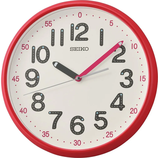 Seiko QXA793R Wanduhr mit Quarzwerk Rot