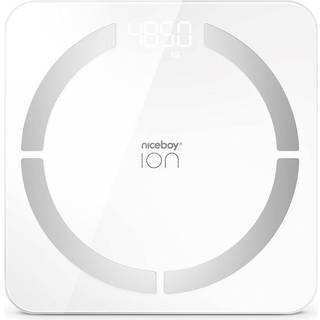 Niceboy ION Smart Scale - Bluetooth / Wifi Kropsanalyse Badevægt - Hvid