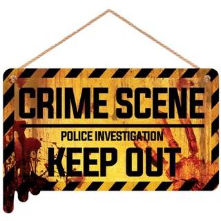 Crime Scene Keep Out Holzschild 35x20cm