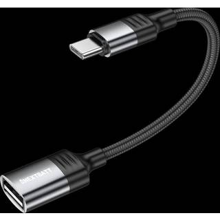 NEXTBATT USB-C til USB-A OTG adapterkabel - sort/grå