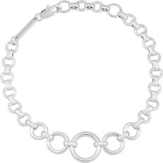 Estella Bartlett Estella Bartlett Silver Tone Graduated Round Link Chain Bracelet