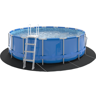 Pool Bundark Sort Ø 428 cm Polyester geotekstil