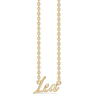 Navnehalskæde i forgyldt sølv - Lea